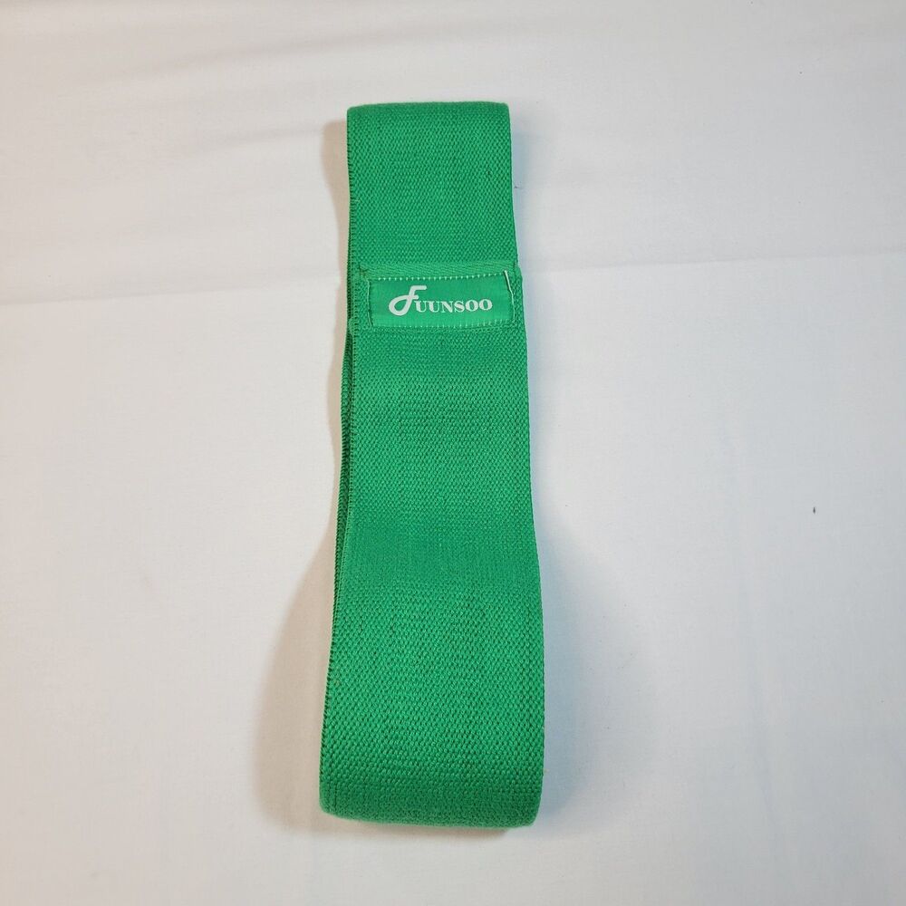 Fuunsoo M Fabric Resistance Loop Band Unisex Green Cotton Latex Workout Gym